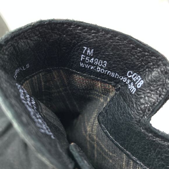 Born Women's Size 7 Scone Distressed Suede Ankle Booties Round Toe Black - Picture 7 of 7